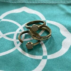 Set of 3 Kendra Scott rings Tarnished